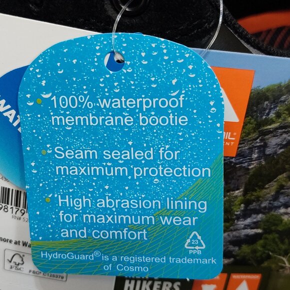 Ozark Trail Waterproof Hikers Low-Top Men's 9.5 Leather Upper Outdoor Trail NIB - Picture 11 of 11